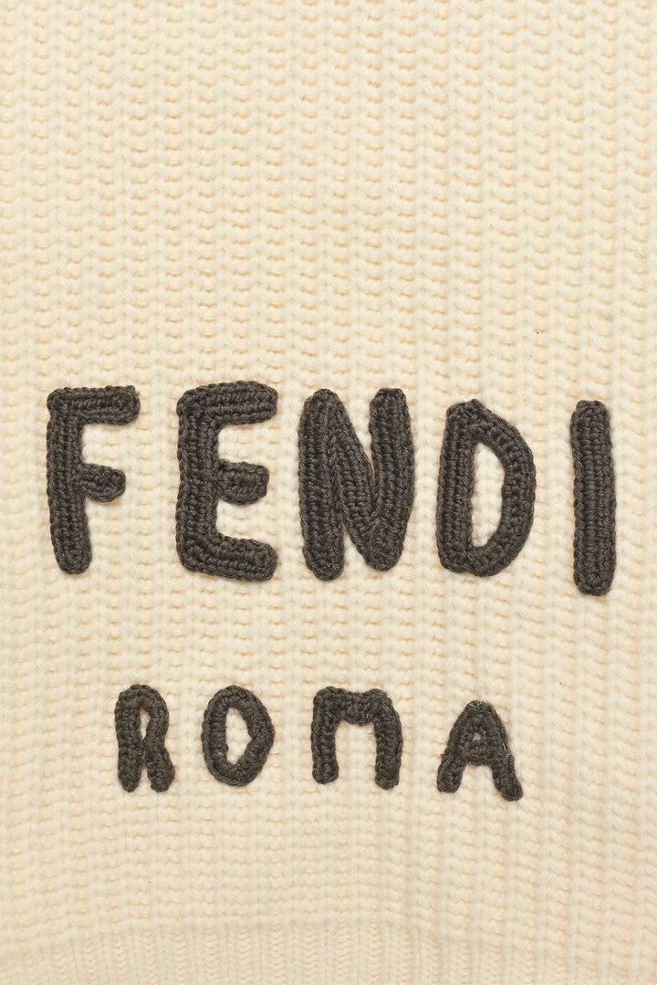 Fendi Roma Wool Knit Scarf