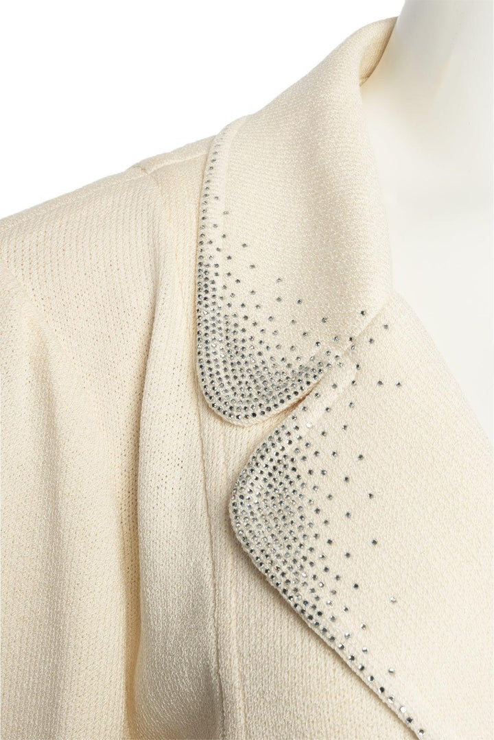 St John Collection Size 16 Rhinestone-Embellished Knit Blazer
