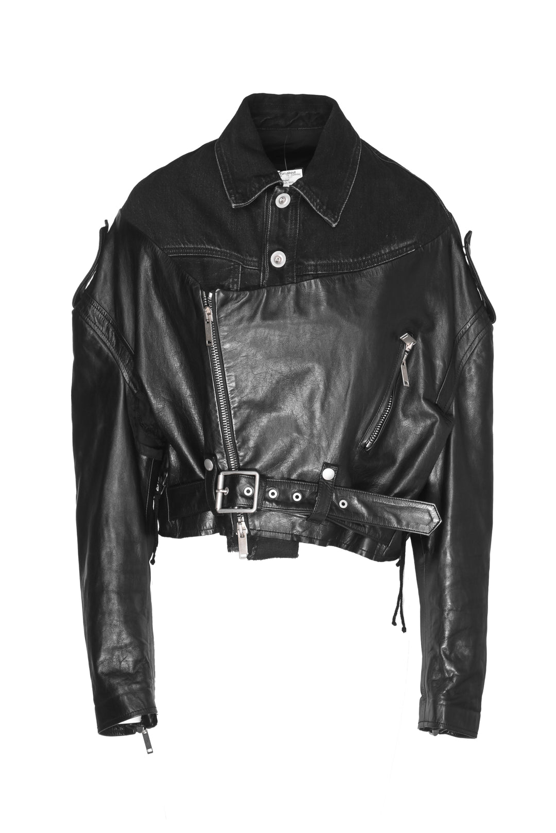 Unravel Project Size 38 Hybrid Denim & Leather Jacket