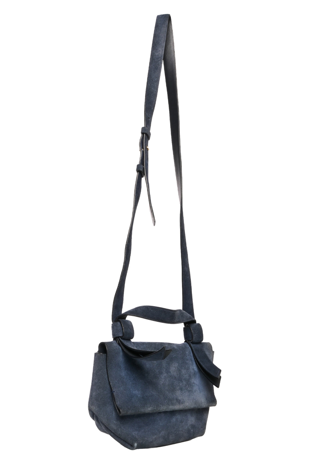 Acne Musubi Milli Small Knotted Suede Crossbody