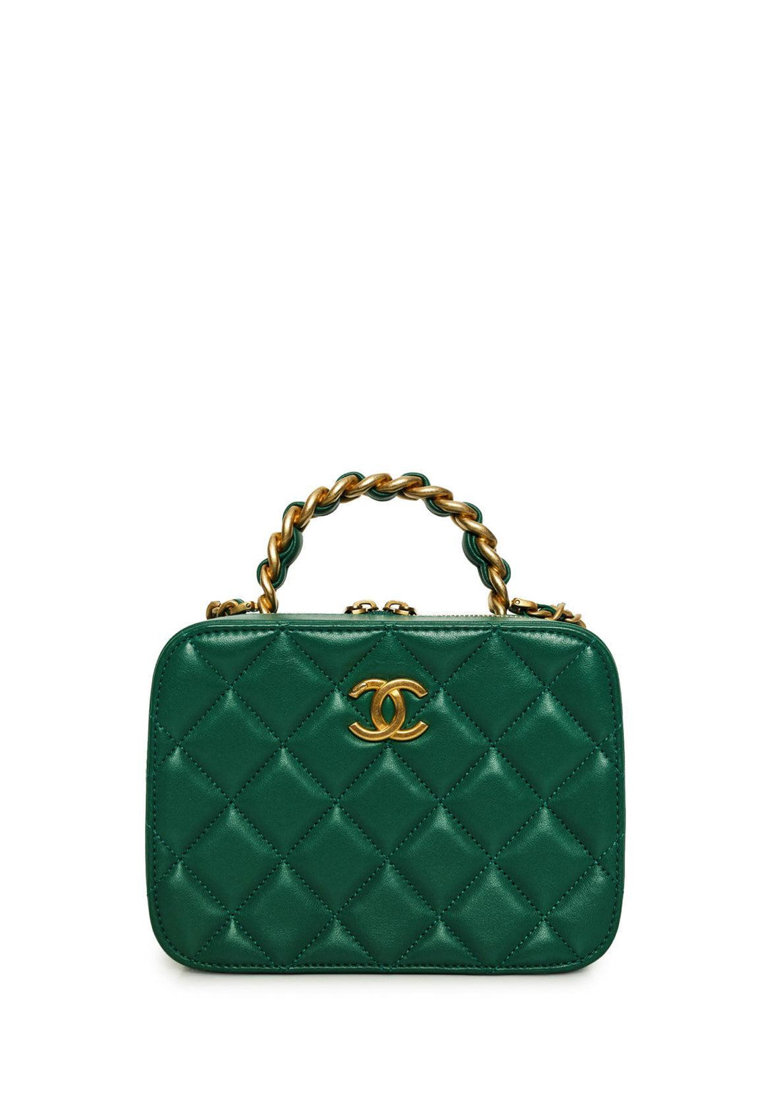 Chanel 2022 Quilted Small Vanity Case Shoulder Bag