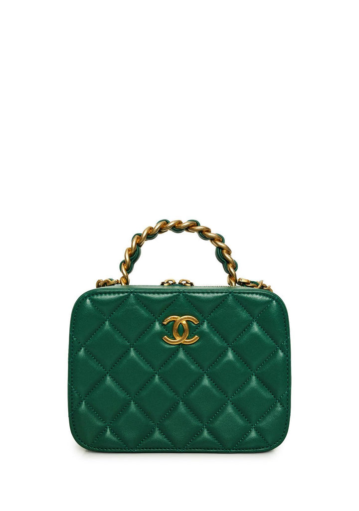 Chanel 2022 Quilted Small Vanity Case Shoulder Bag