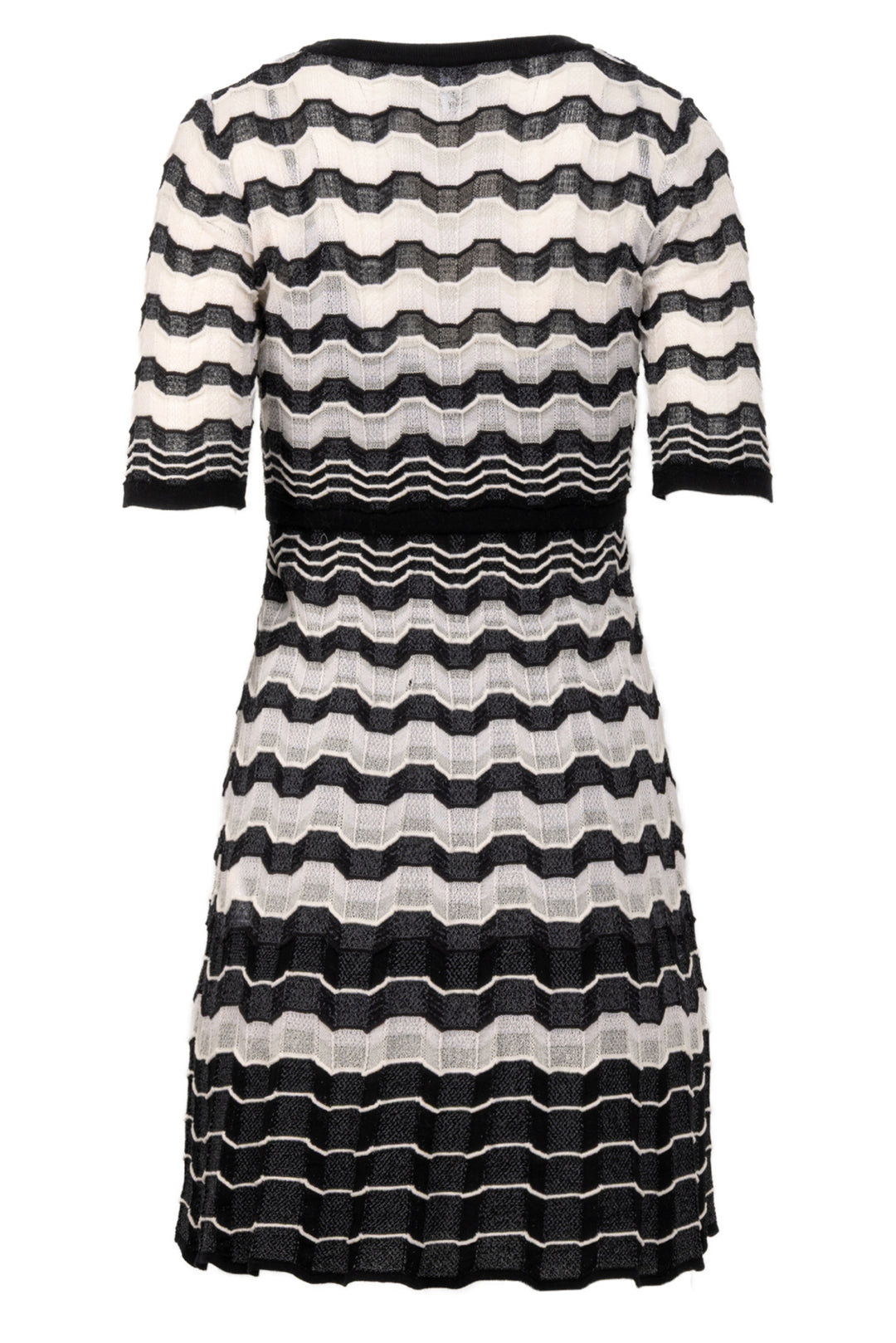Missoni Size 42 Short Sleeve Herringbone Knit Dress