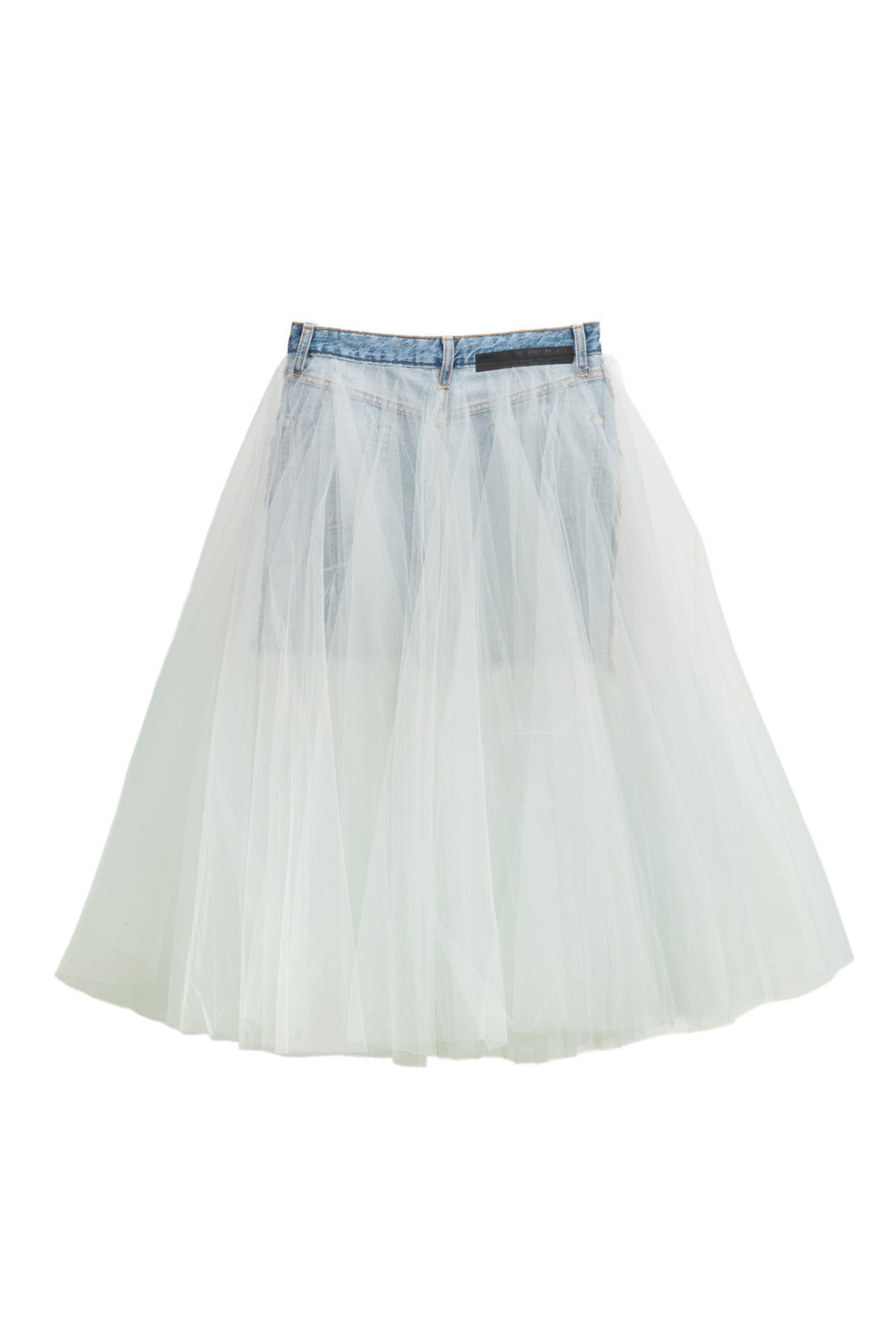 Unravel Project Size 36 Tulle Overlay Denim Skirt