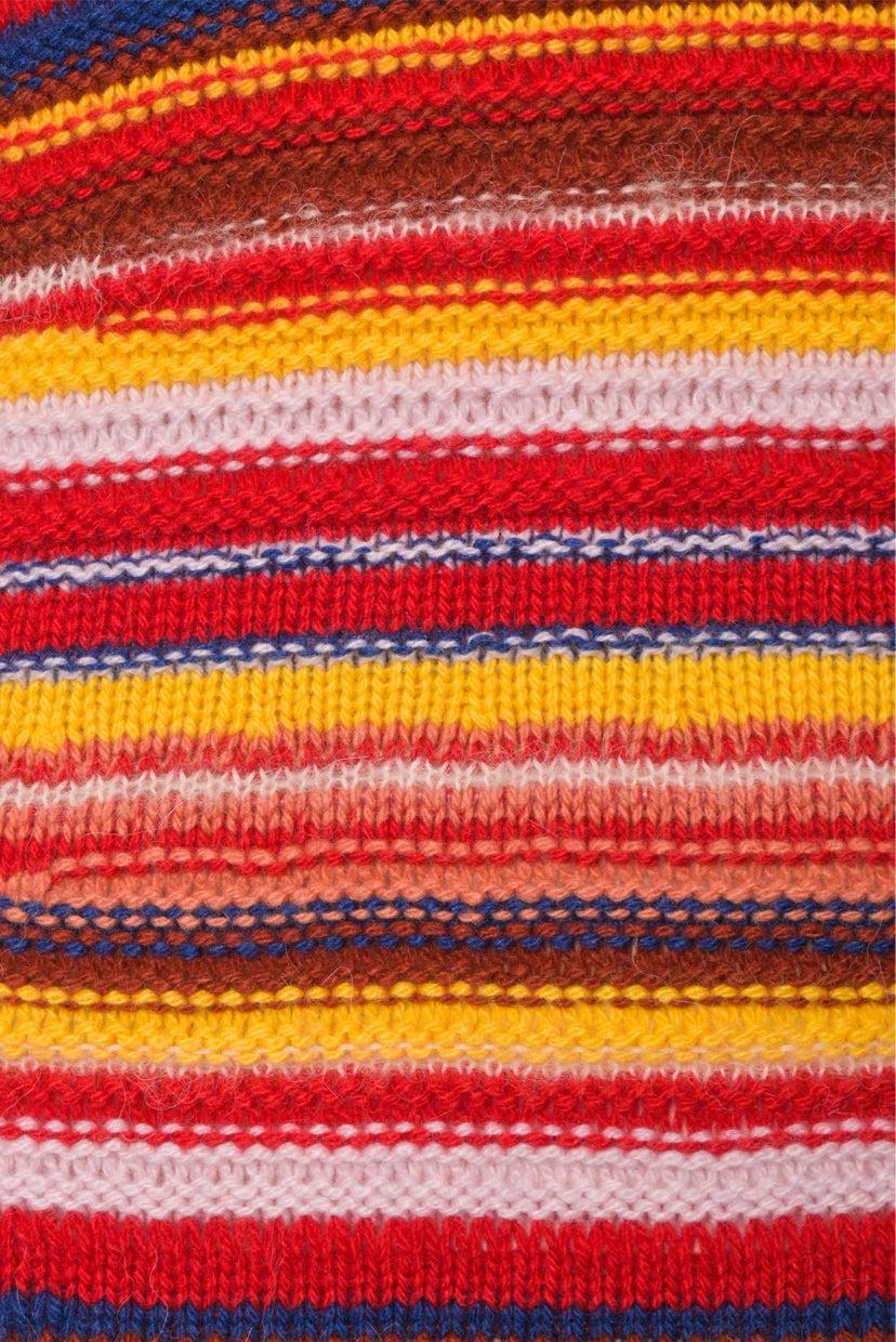 Chloe Size S Striped Cashmere-Blend Maxi Dress