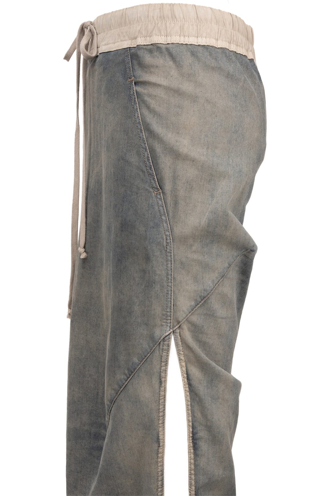 Rick Owens Size 4 Babel S/S 19 Stonewashed Denim Maxi Skirt