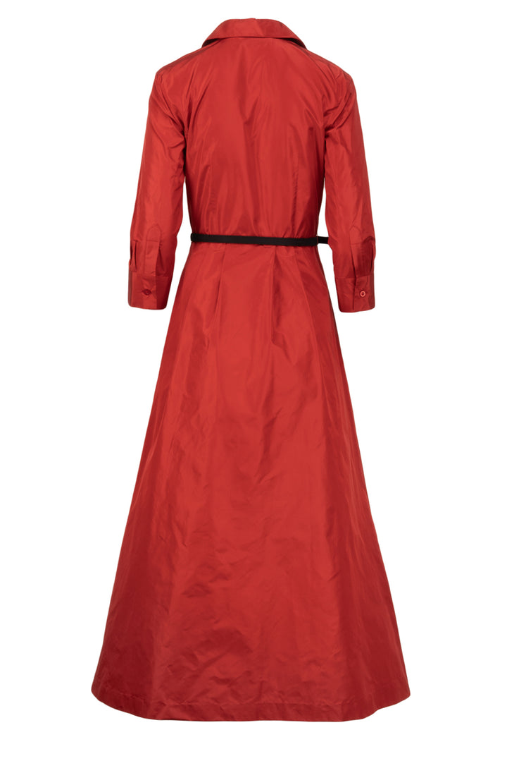 Oscar De La Renta Size 4 Silk Long Sleeve Maxi Dress