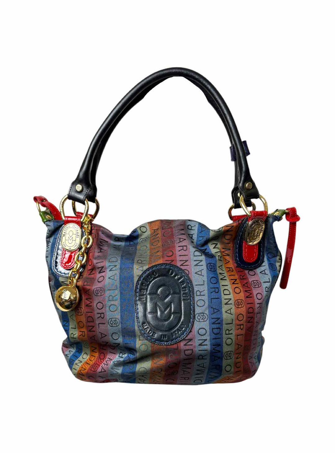Marino Orlandi Striped Logo Purse