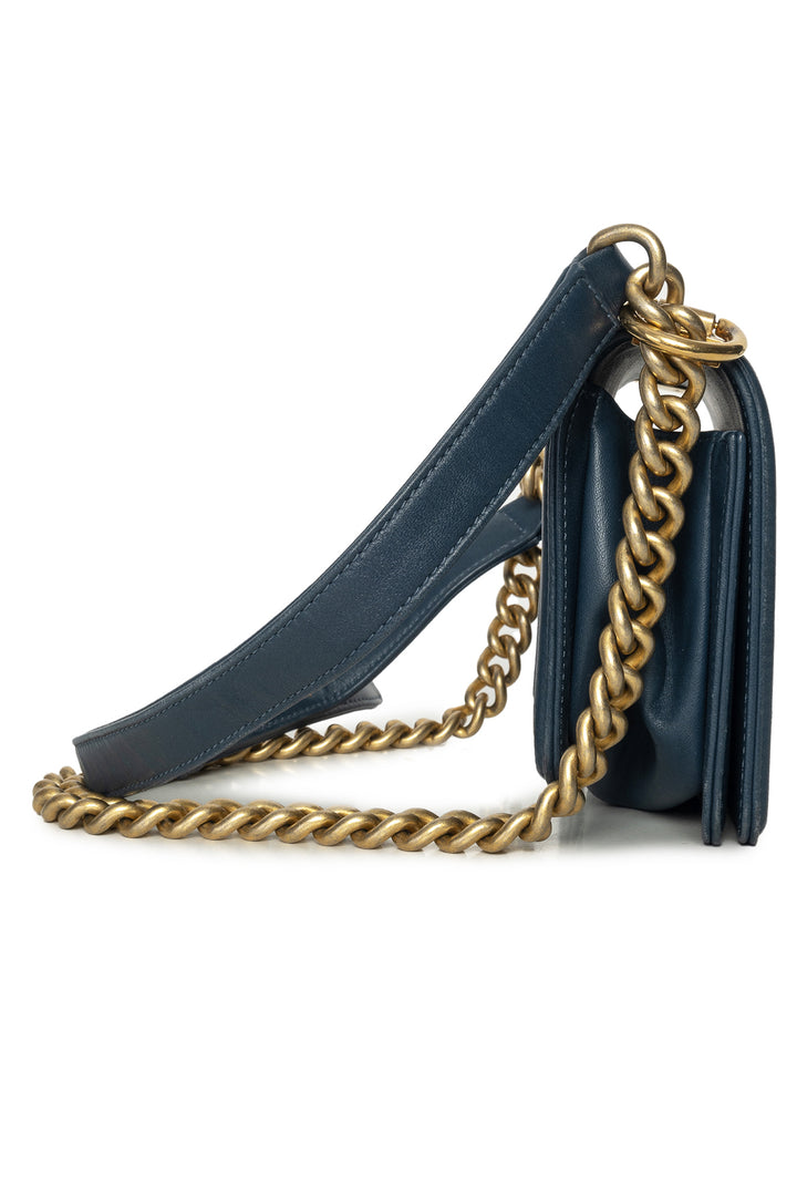 Chanel Chevron Braided Small Boy Flap Bag