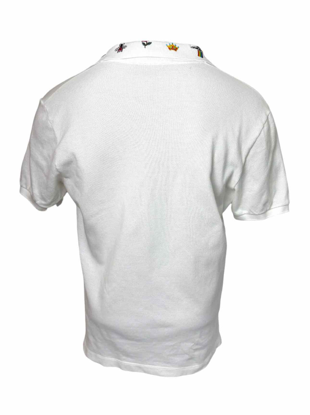 Gucci Size L Men's Embroidered Cotton Polo Shirt