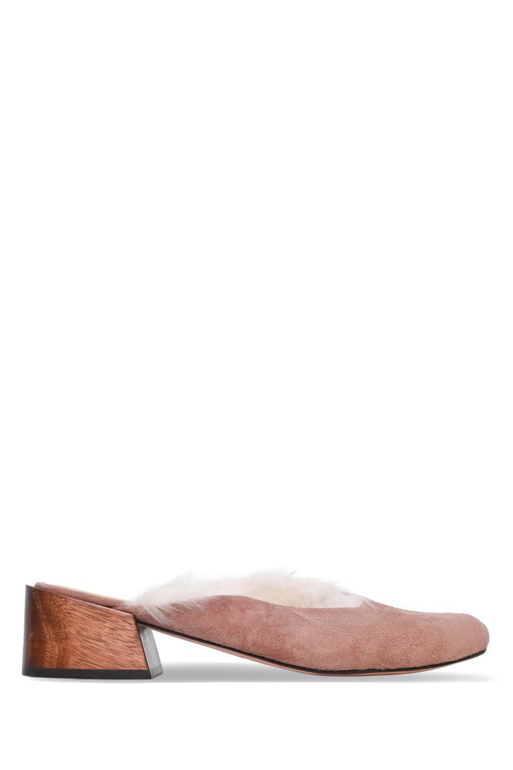 Mari Giudicelli Size 39 Fur Lined Leblon Mules
