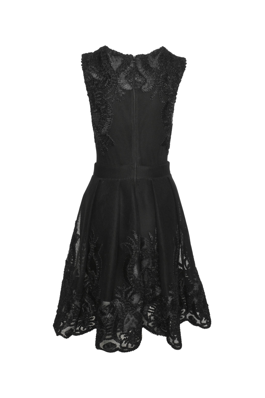 Maje Size 2 Sleeveless Embroidered Midi Dress