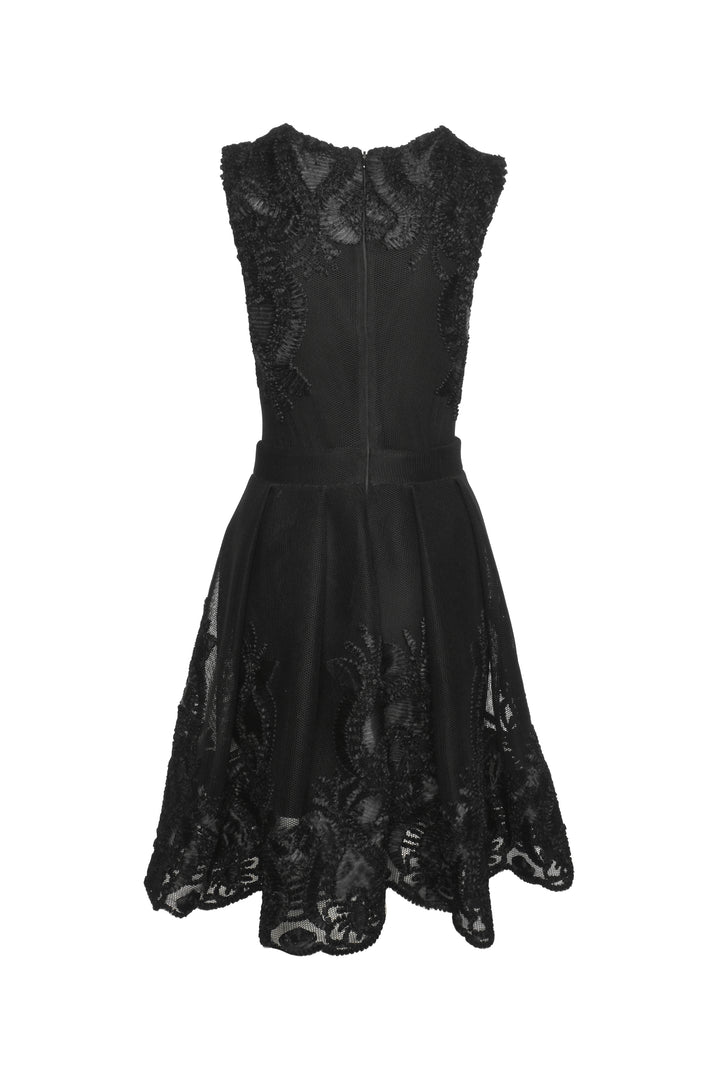 Maje Size 2 Sleeveless Embroidered Midi Dress
