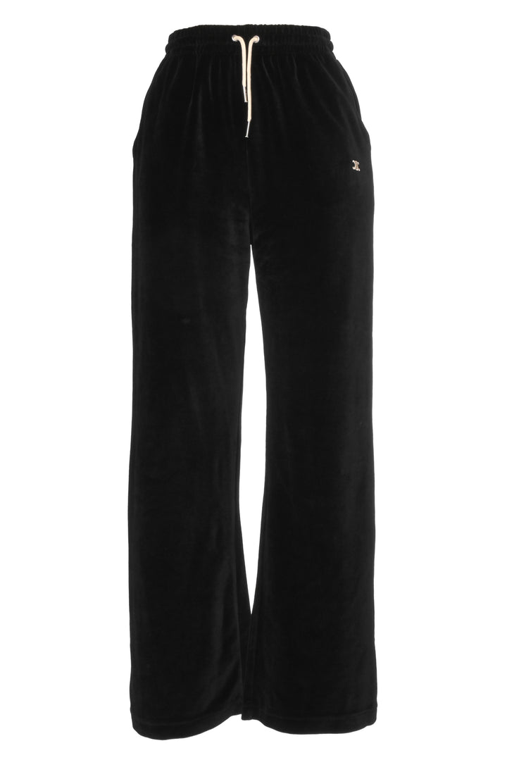 Celine Size S Triomphe Logo Velvet Sweatpants