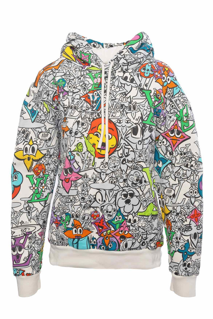 Louis Vuitton Size L SS23 Comic Graphic Print Hooded Sweatshirt