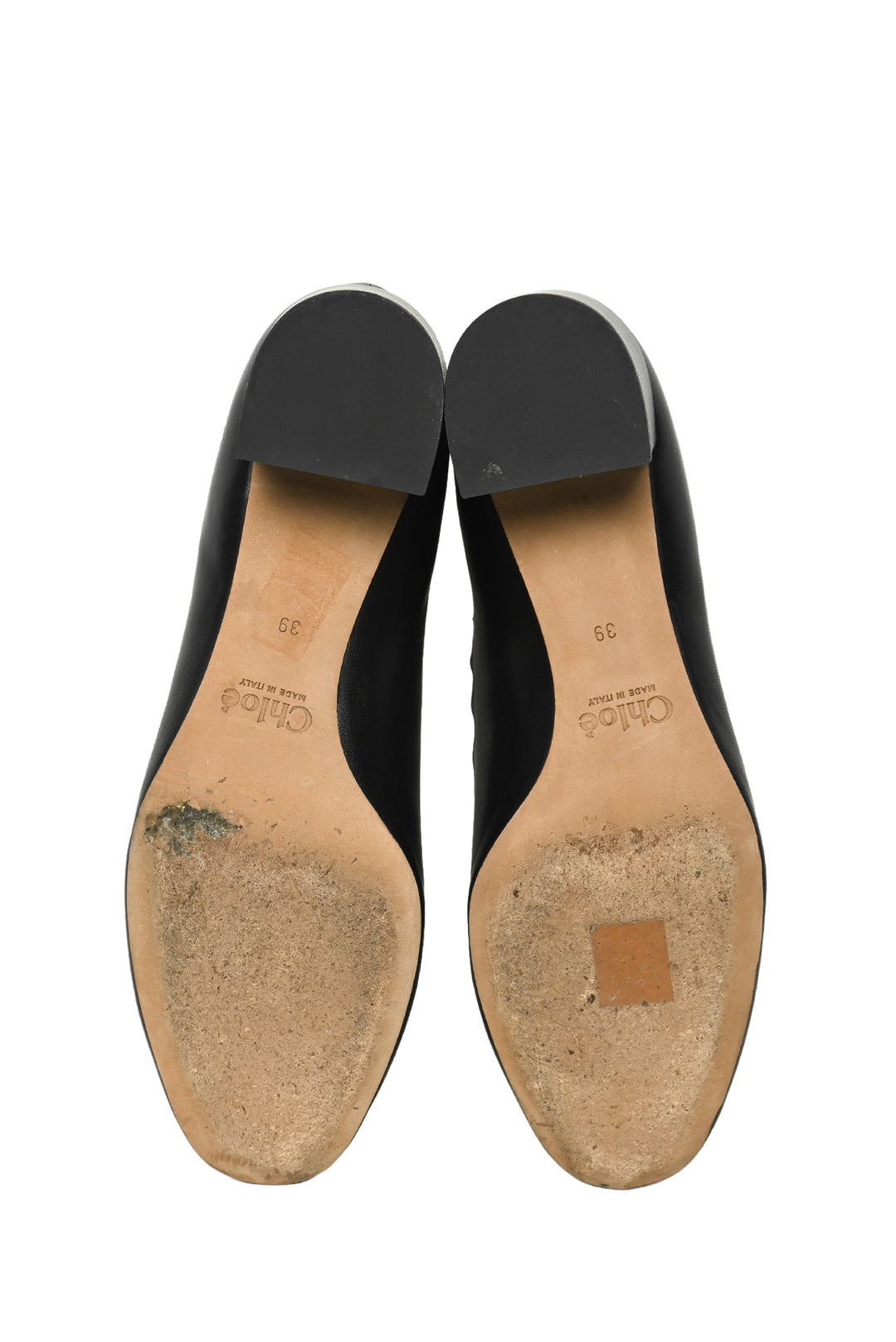 Chloe Size 39 Scalloped Leather Pumps