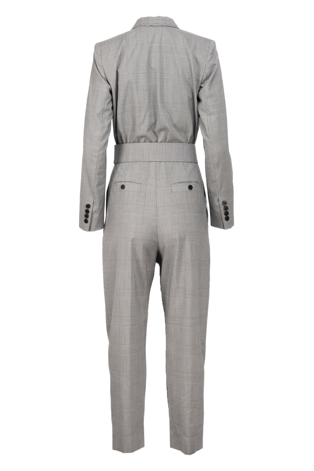 Maxmara Size 4 Corone Check Print Wool Jumpsuit