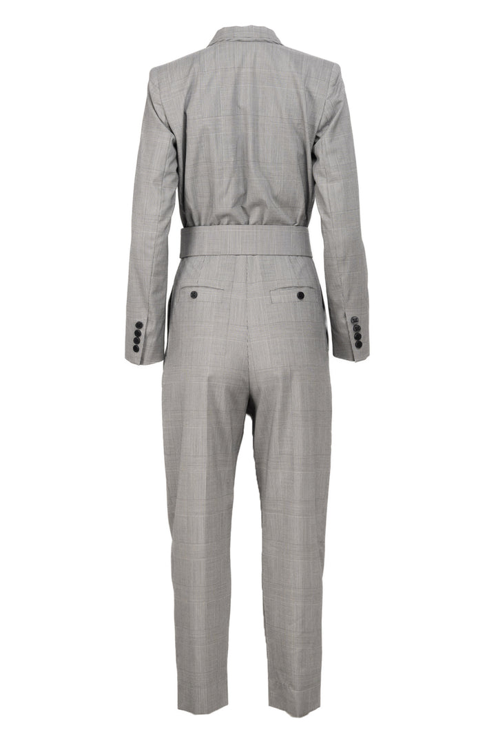 Maxmara Size 4 Corone Check Print Wool Jumpsuit