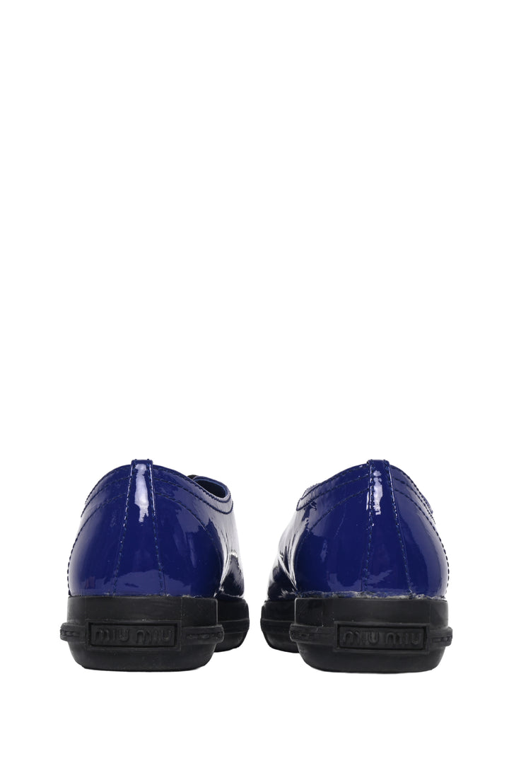 Miu Miu Size 35.5 Patent Leather Embellished Sneaker