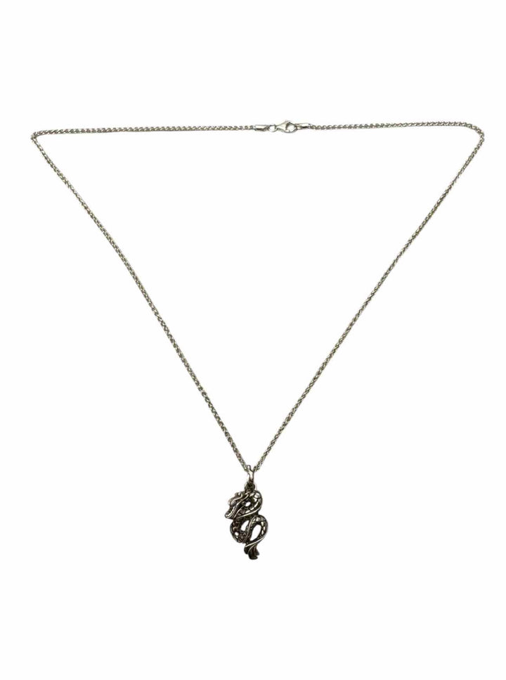 John Hardy 925 Silver Dragon Pendant  Necklace