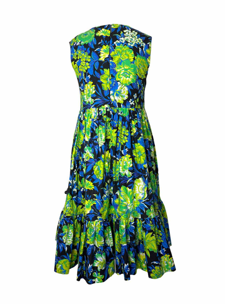 MSGM Size 42 Floral Cotton Dress