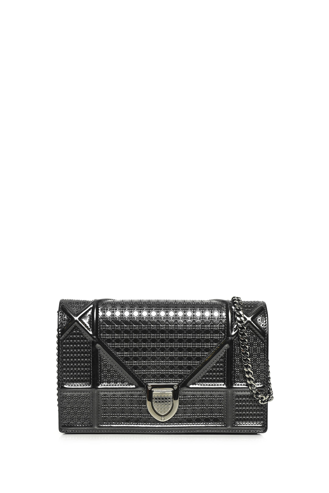 Dior 2016 Metallic Diorama Wallet on Chain