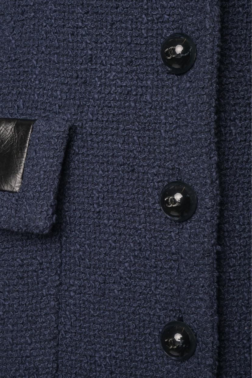 Chanel Size 36 CC Buttons Tweed Coat