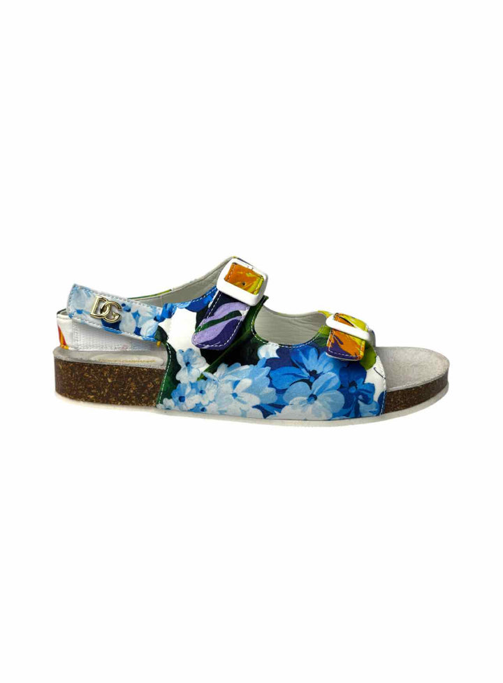 Dolce & Gabbana Size 38 Floral Leather Sandals