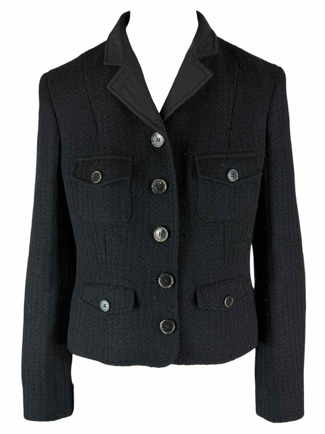 Etro Size 46 Vintage Crop Tweed Jacket