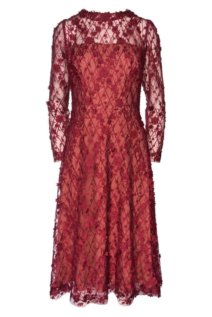 Tadashi Shoji Size 8 Floral Lace Overlay Gown