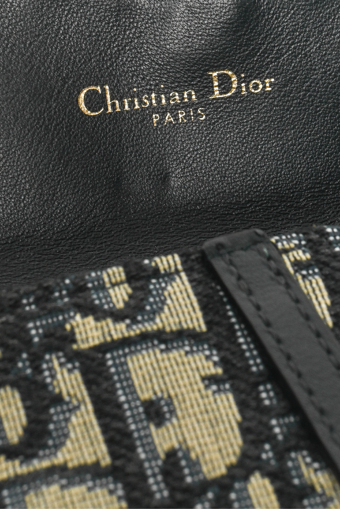 Dior 2021 Oblique Jacquard Nano Saddle Chain Pouch