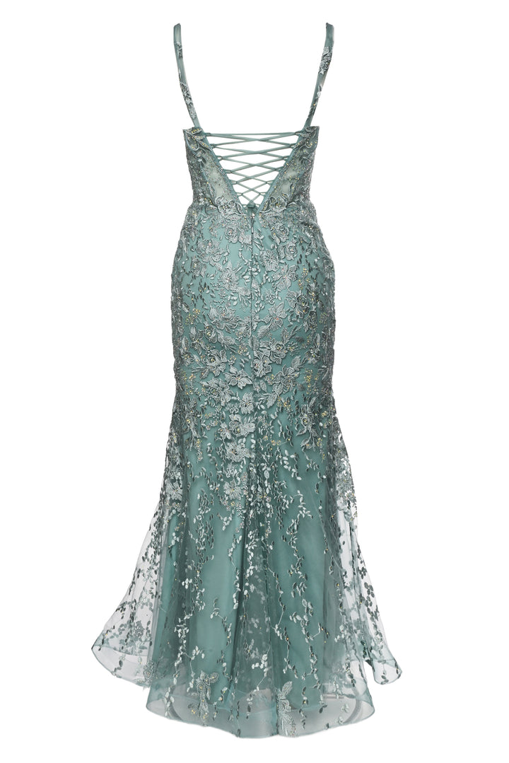 Ellie Wilde Size 0 Floral & Jewel Embroidered Dress