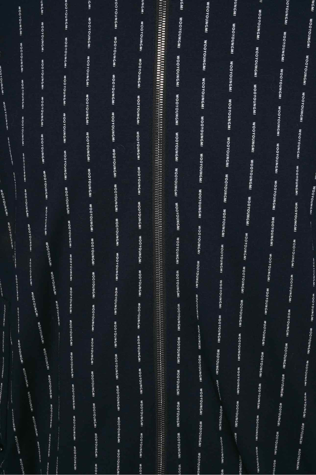 Wooyoungmi Size L Men's Logo Striped Zip Up Jacket