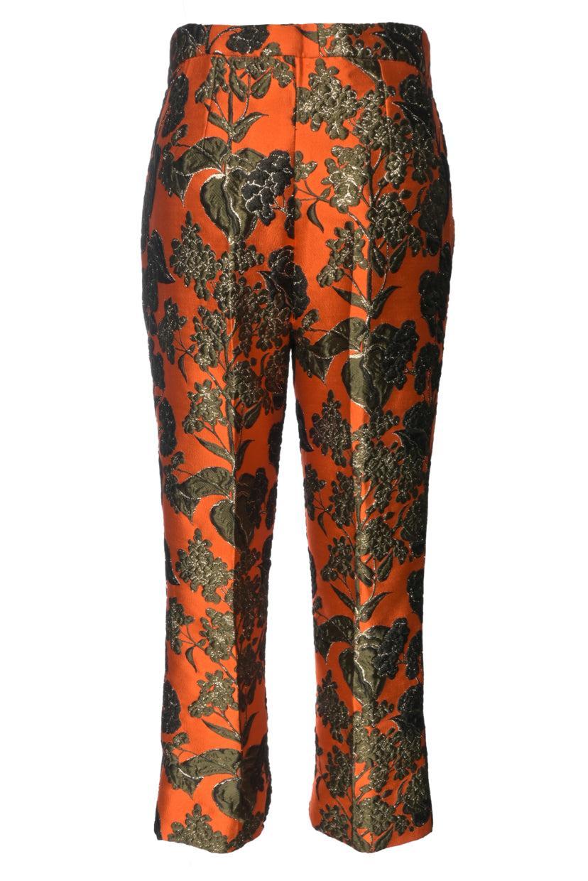 Dolce & Gabbana Size 38 Floral Jacquard Pants