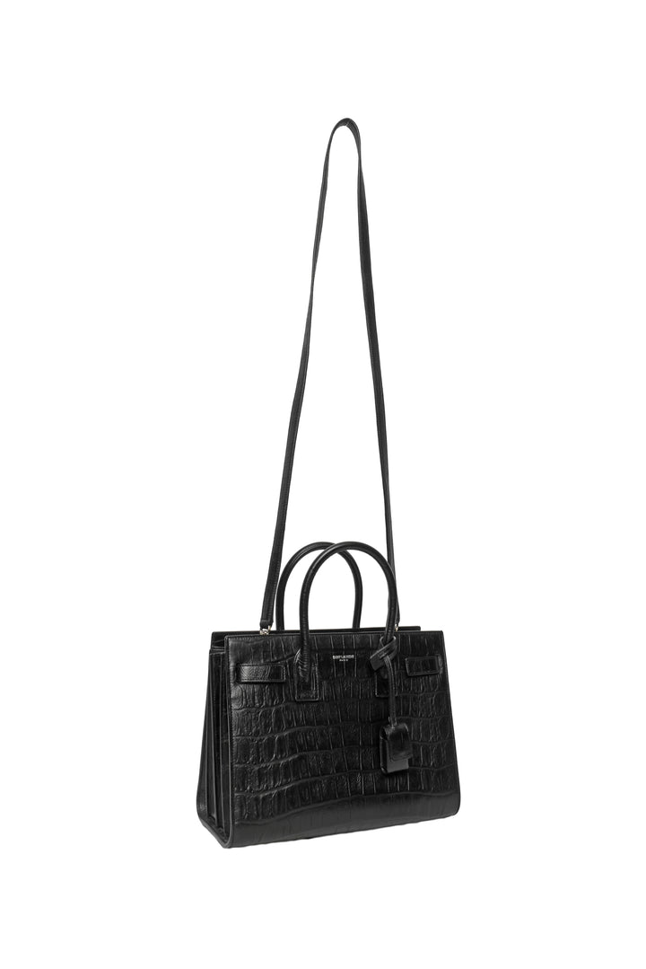 Saint Laurent 2015 Croc Embossed Baby Sac De Jour Tote