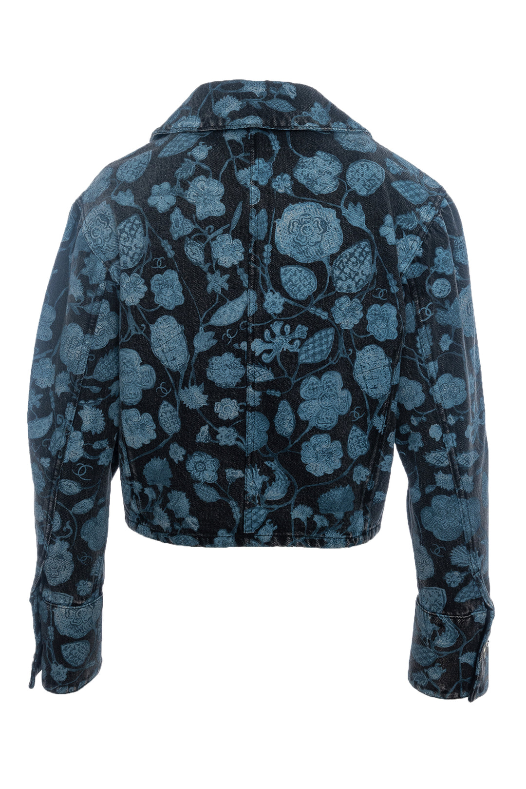 Chanel Size 34 2021 Le Chateau Des Dames Floral Print Denim Jacket