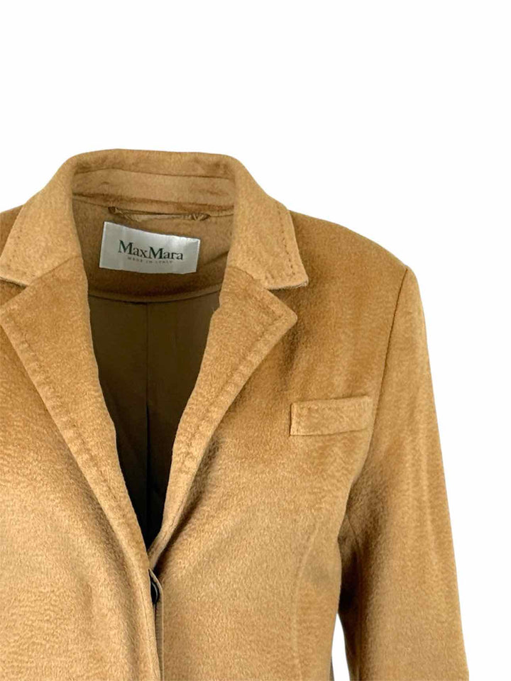 Max Mara Size 6 Camel Hair Midi Coat
