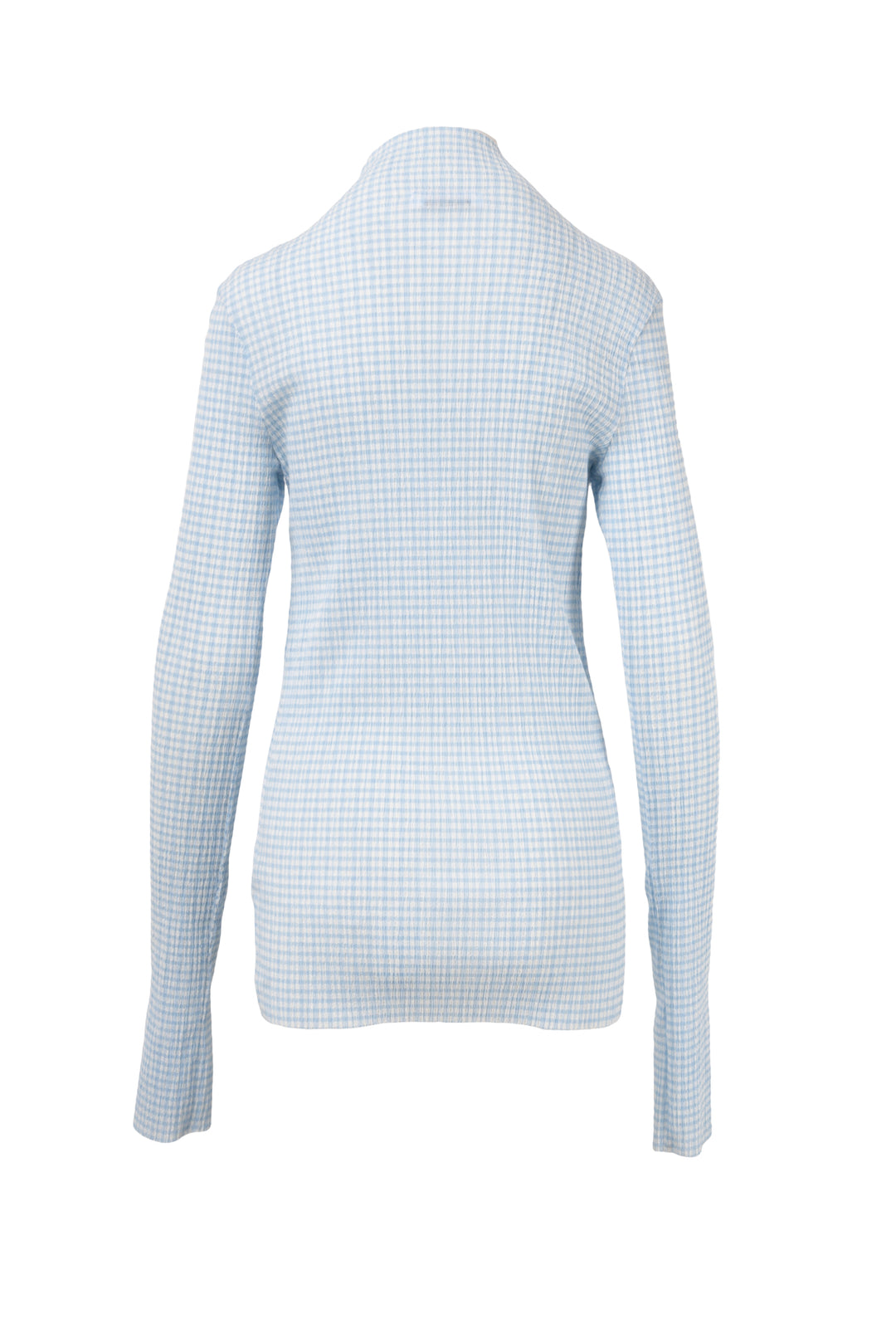 Jil Sander Size 4 Lgslv Gingham Turtleneck Tops