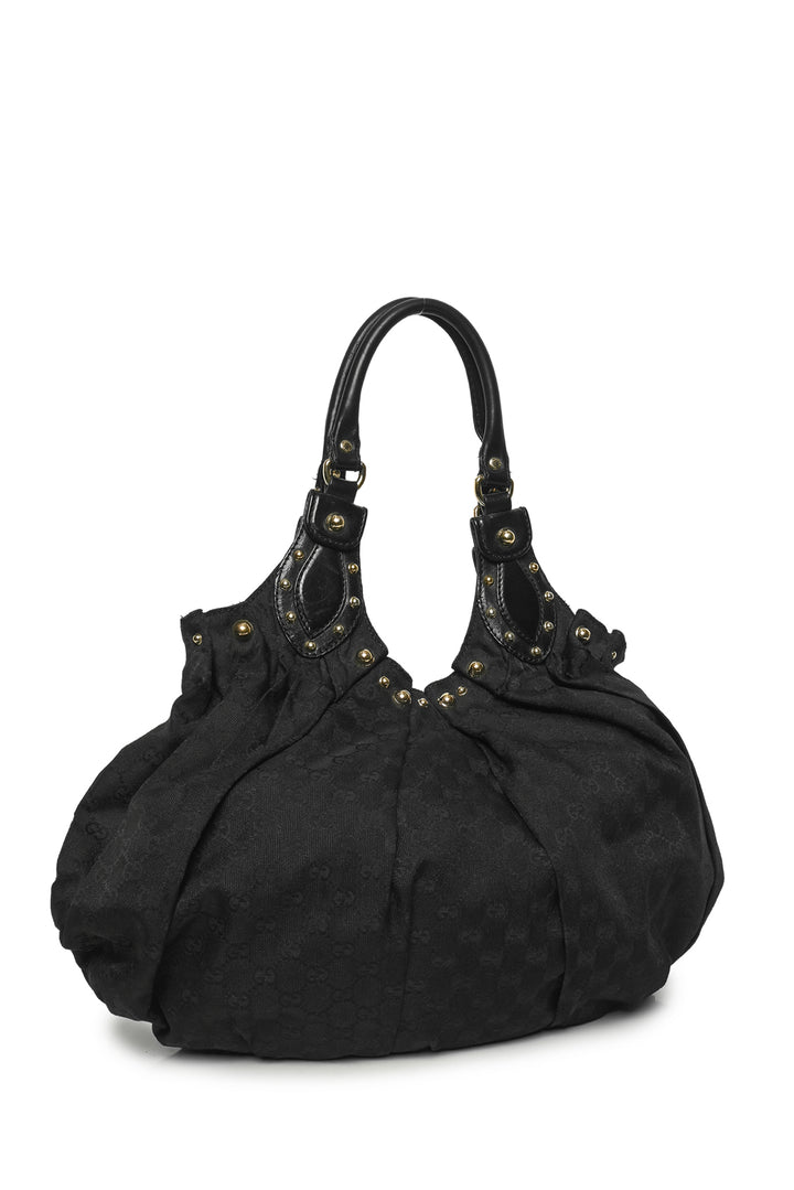 Gucci Studded GG Canvas Pelham Large Hobo