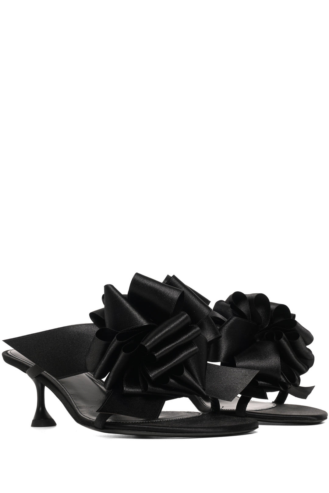 Proenza Schouler Size 38 Tee Souvenir Bow-Detailed Satin Sandals