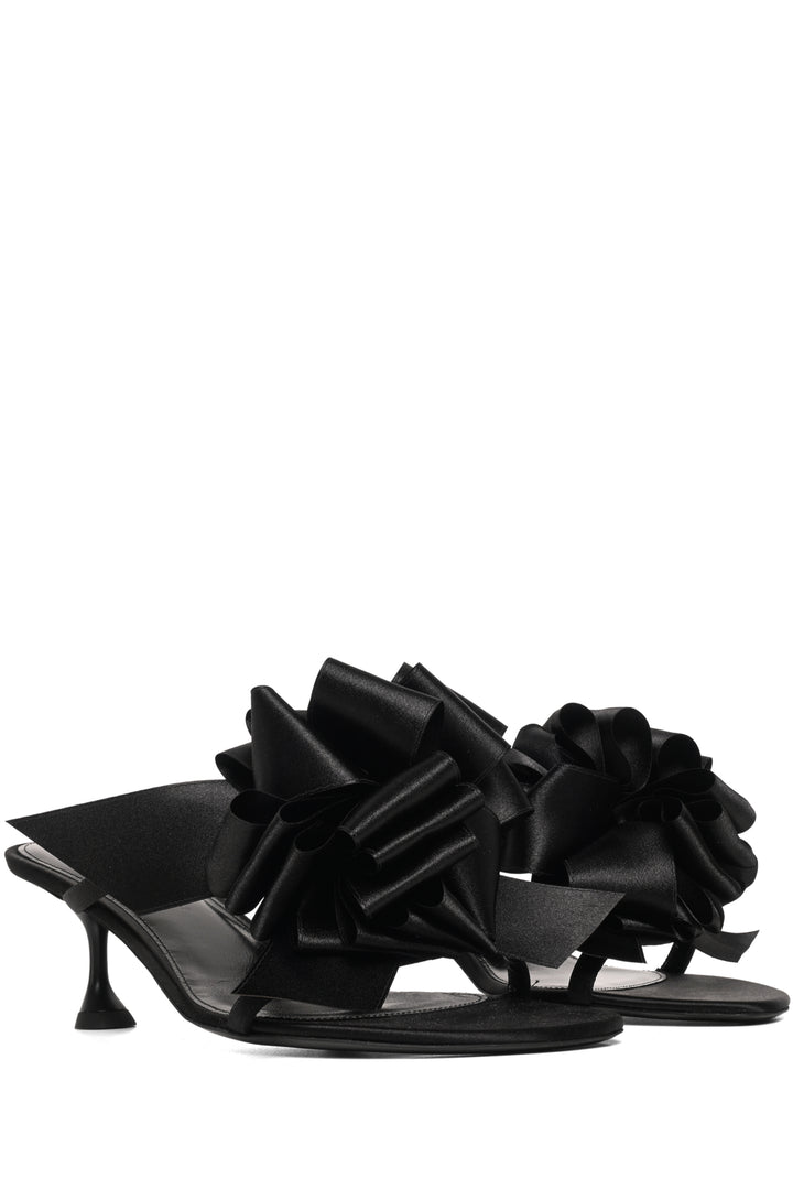 Proenza Schouler Size 38 Tee Souvenir Bow-Detailed Satin Sandals
