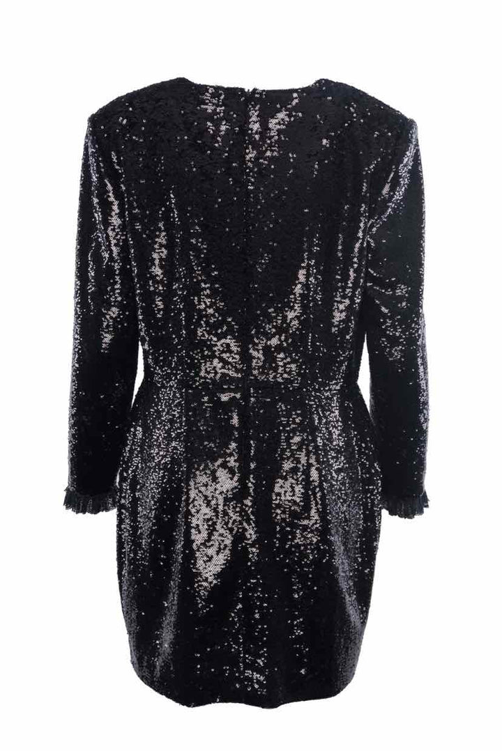 Philosophy Di Lorenzo Serafini Size 48 Sequin Mini Dress With Shoulder Pads