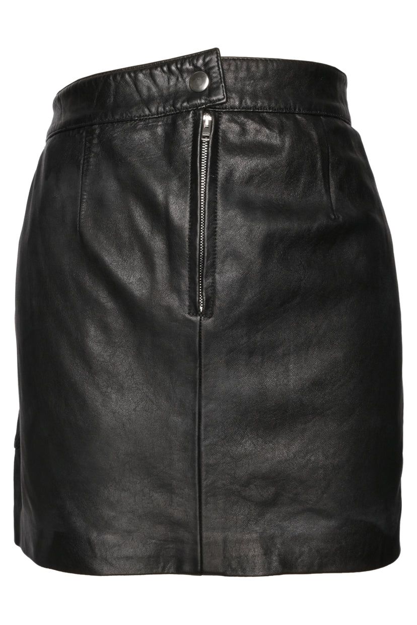Isabel Marant Size 42 Azizae Leather Mini Skirt