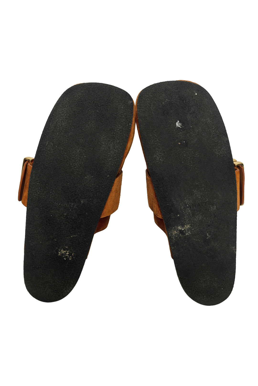 Khaite Size 39.5 Downing Suede Buckle Mules