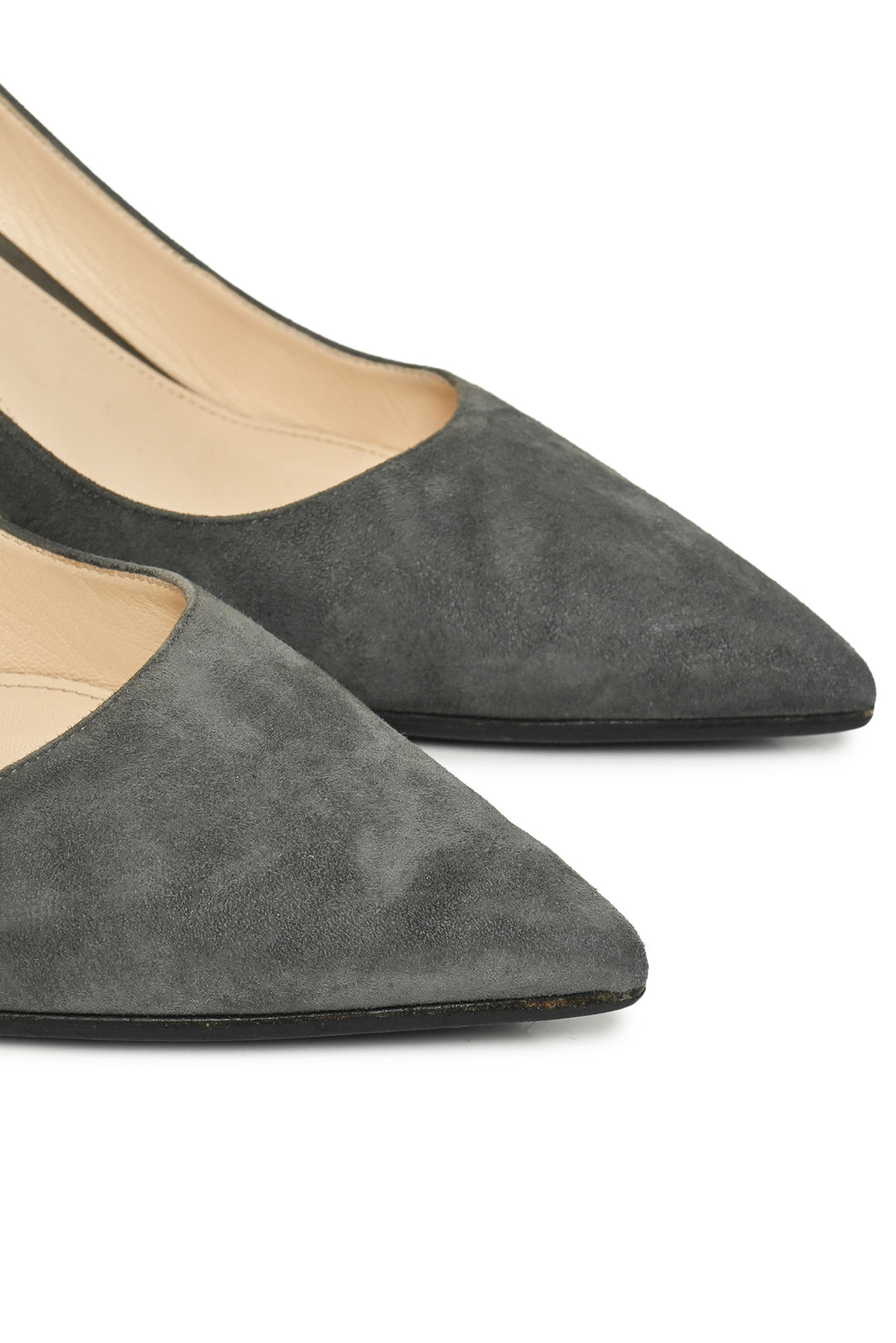 Prada Size 39.5 Suede Pointeed Toe Pumps