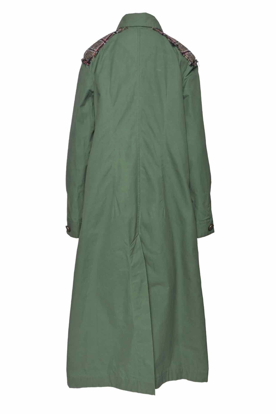 Chanel Size 36 Cotton & Metallic Tweed Long Trench Coat