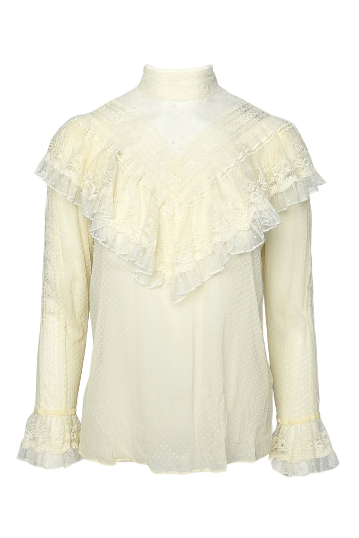 Zimmermann Size 0P Tulle & Sheer Ruffle Tops