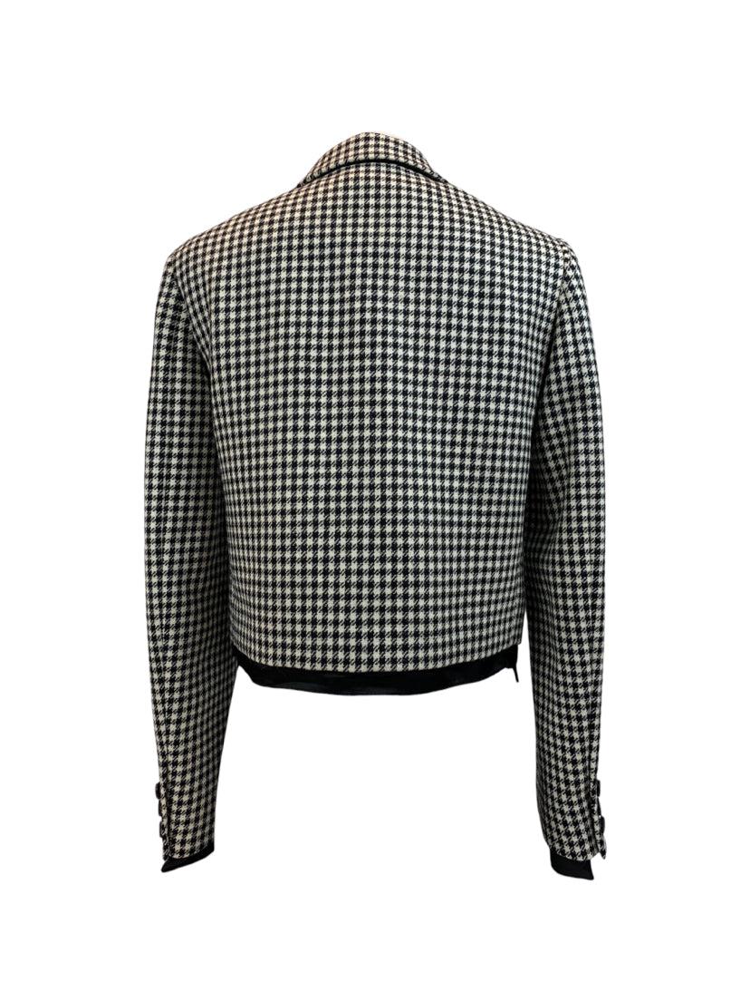 Miu Miu Size 42 2023 Houndstooth Cropped Blazer