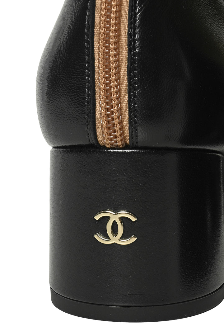 Chanel Size 40 Suede & Leather Mid-Calf Boots