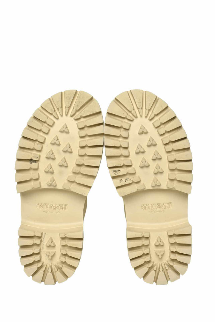 Gucci Size 35 Rubber Monogram GG Platform Slides